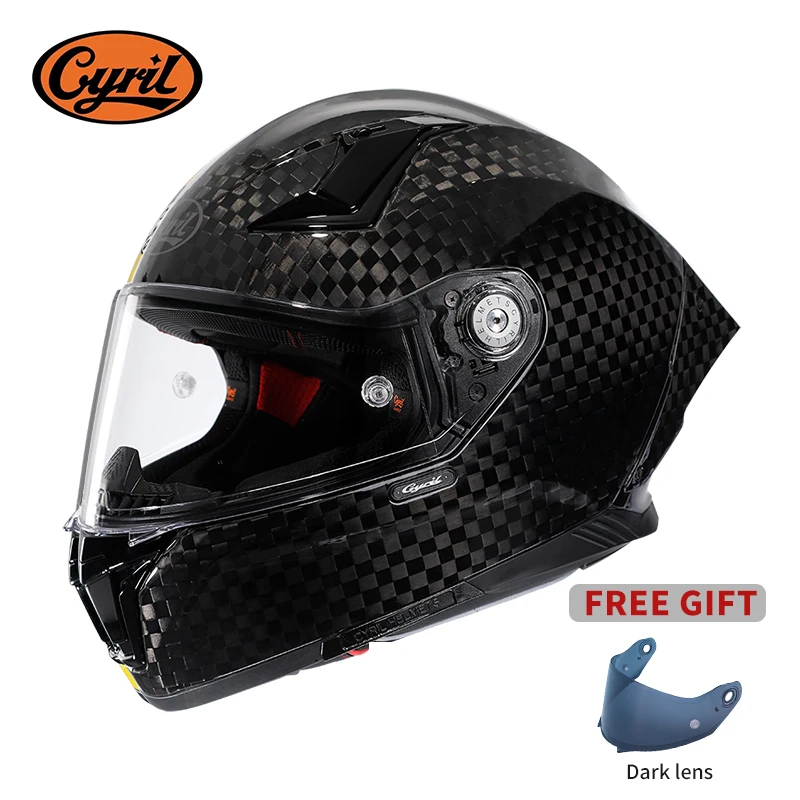 Carbon Fiber Lightweight Motorcycle Helmet - 유니섹스 경량 탄소 섬유 케블라 풀