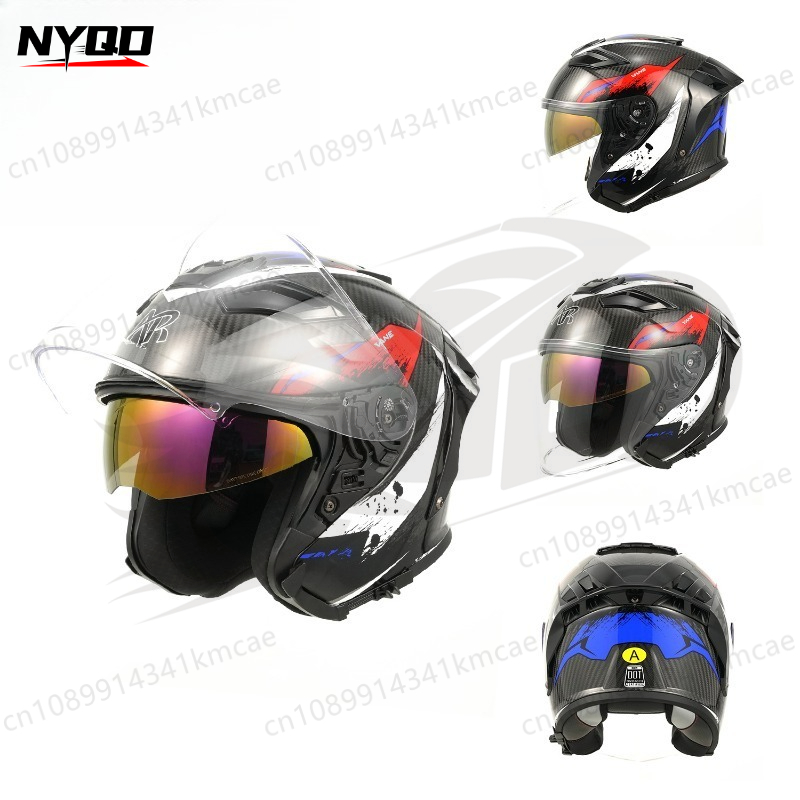Carbon Fiber Lightweight Motorcycle Helmet - 탄소 섬유 오토바이 헬멧 3/4 헬멧