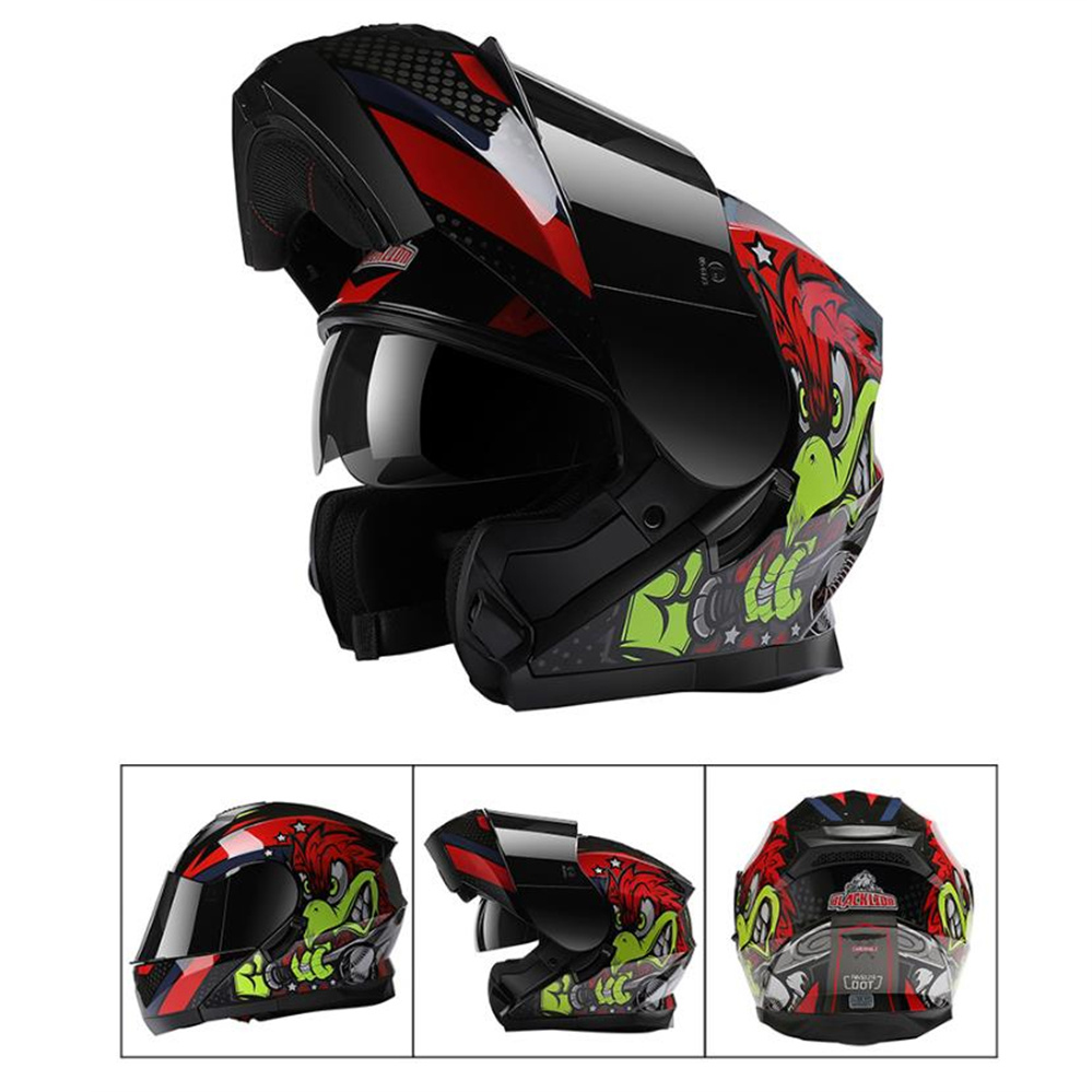 Dual Visor Motorcycle Racing Helmet - 풀 페이스 ADV 오토바이 듀얼 바이저