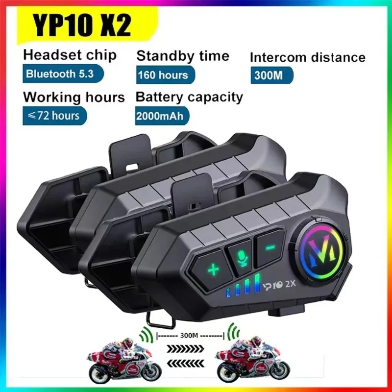 Full Face Motorcycle Helmet With Bluetooth - Y10 2X 블루투스 오토바이 헬멧 인터콤,