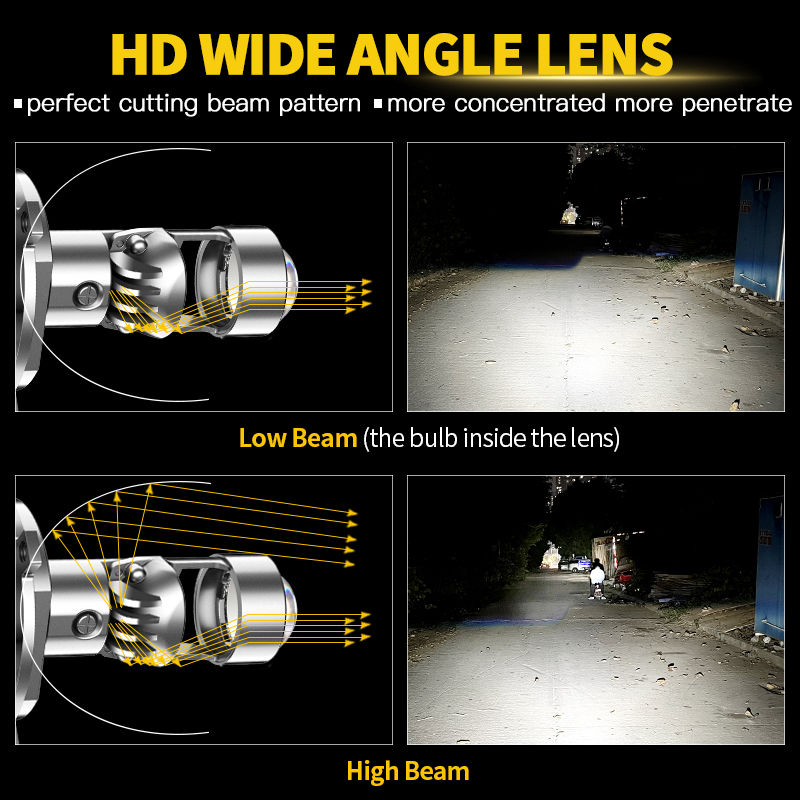 H4 HS1 LED 오토바이 헤드 라이트 전구 H4 모 - Universal Motorcycle Led Headlight Projector 리뷰 및 가격