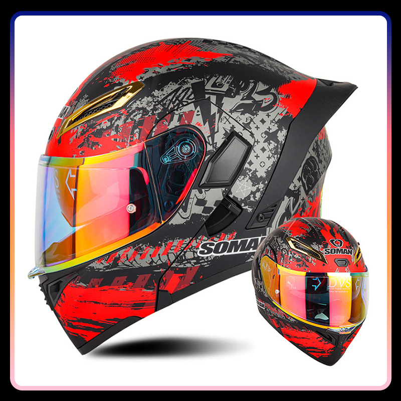 사계절용 플립업 오토바이 헬멧, 이중 렌즈 모듈형 헬멧 - Dual Visor Motorcycle Racing Helmet 리뷰 및 가격