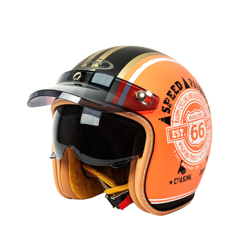 빈티지 오픈 페이스 오토바이 헬멧 레트로 3/4 라이딩 - Vintage Open Face Retro Helmet 리뷰 및 가격