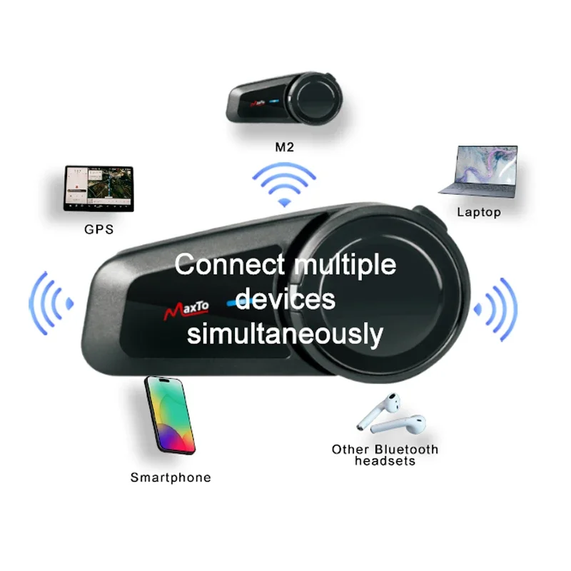 2PCS Maxto M2 오토바이 헬멧 블루투스 헤드셋 - Universal Motorcycle Helmet Intercom Headset 리뷰 및 가격