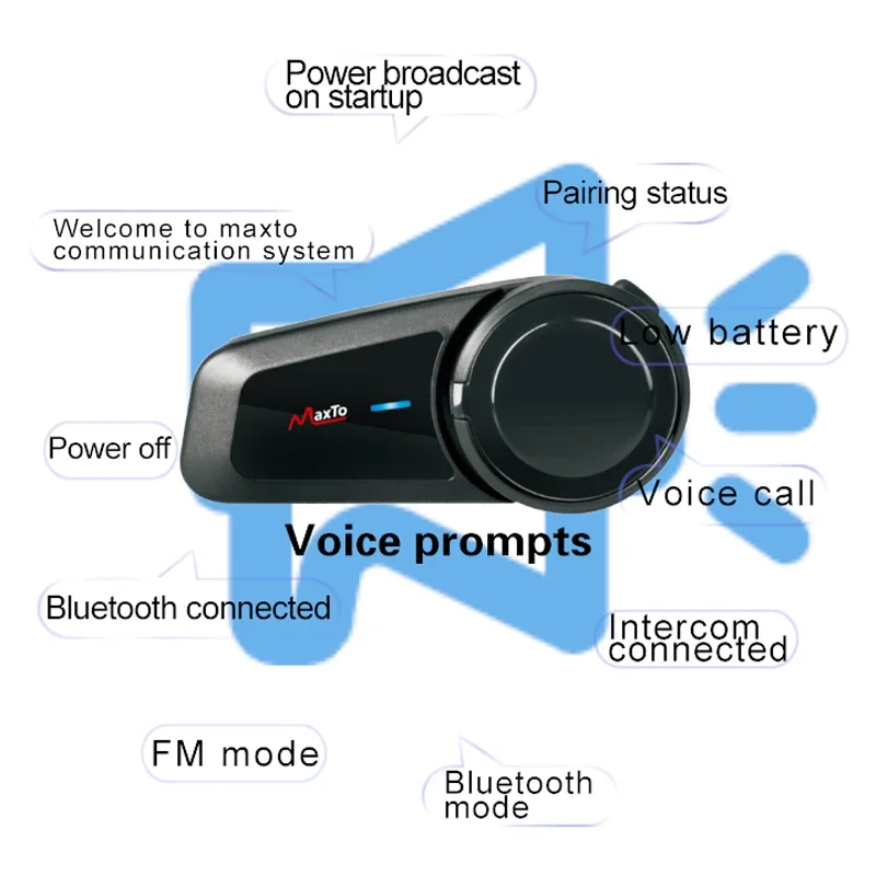 2PCS Maxto M2 오토바이 헬멧 블루투스 헤드셋 - Universal Motorcycle Helmet Intercom Headset 리뷰 및 가격
