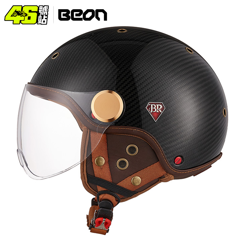 BEON 신제품 BR13 여름 카본 파이버 오픈 페이스 - Carbon Fiber Lightweight Motorcycle Helmet 리뷰 및 가격
