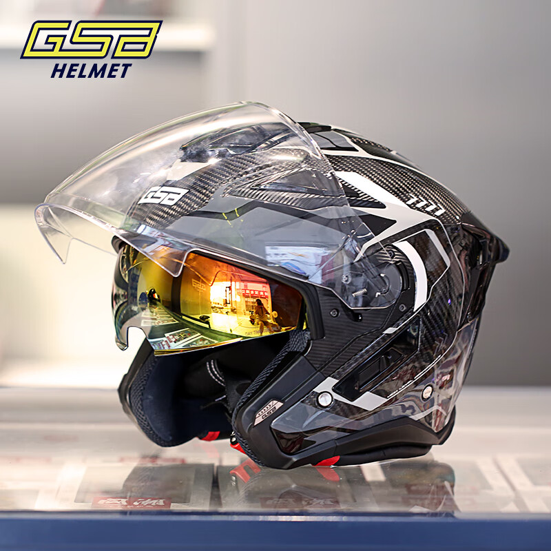 GSB 탄소 섬유 오토바이 헬멧 남성용 기관차 사계절  - Carbon Fiber Lightweight Motorcycle Helmet 리뷰 및 가격