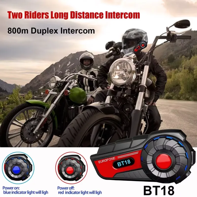 BT18 오토바이 헬멧 인터콤 IP67 방수 무선 헤드 - Motorcycle Helmets 리뷰 및 가격