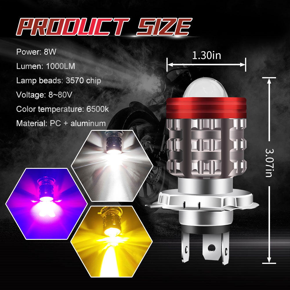 범용 H4 LED 오토바이 헤드라이트, BA20D, H - Universal Motorcycle Led Headlight Projector 리뷰 및 가격