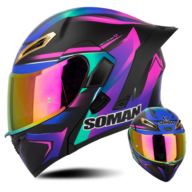 DOT 승인 남성용 오토바이 헬멧, 듀얼 렌즈 플립 업 - Modular Flip Up Motorcycle Helmet Dot Approved 리뷰 및 가격