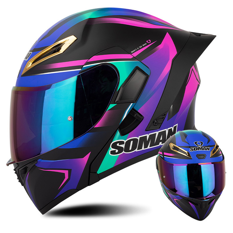 DOT 승인 남성용 오토바이 헬멧, 듀얼 렌즈 플립 업 - Modular Flip Up Motorcycle Helmet Dot Approved 리뷰 및 가격