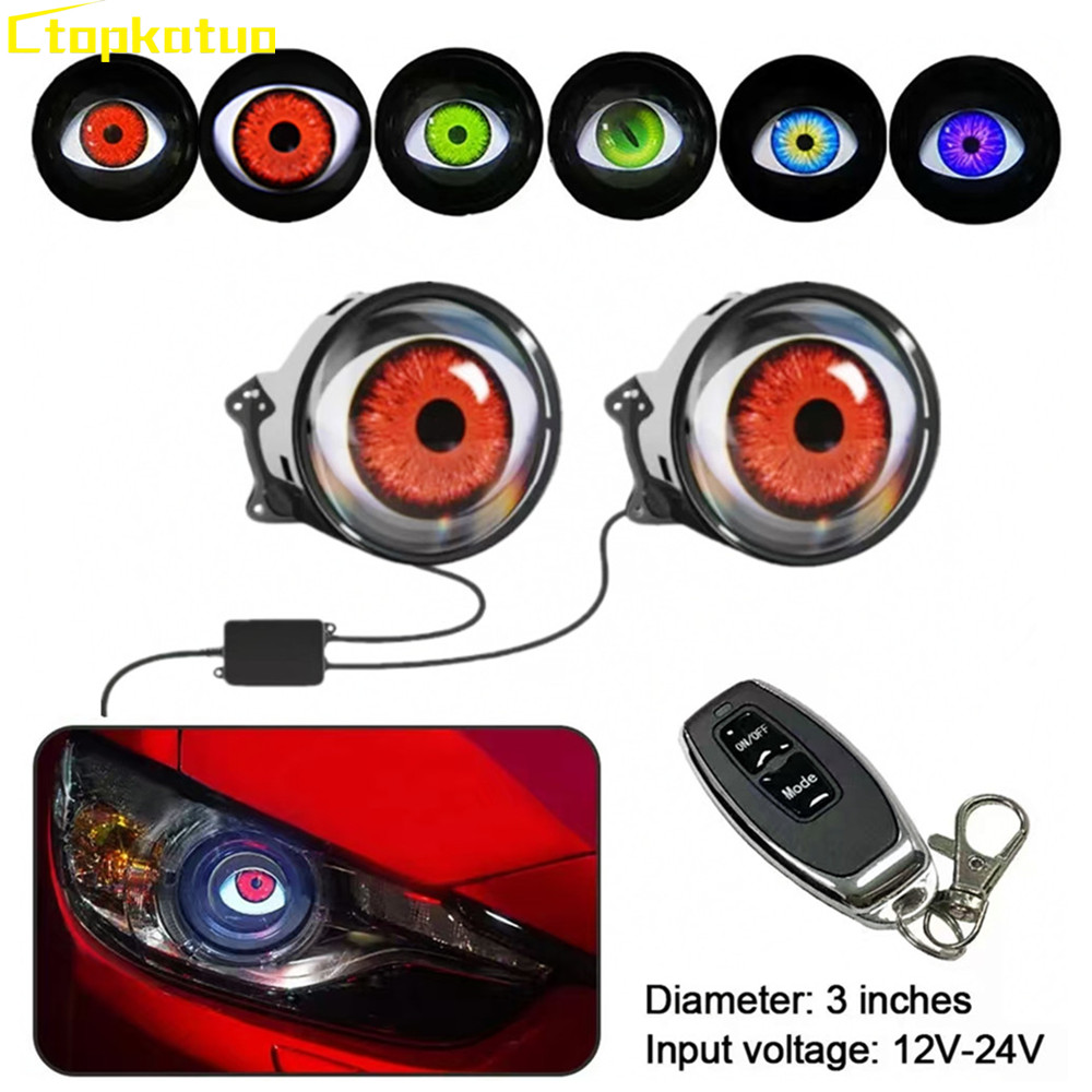 2PCS 원격 제어 LED 눈 조명 트럭 자동차 헤드  - Universal Motorcycle Led Headlight Projector 리뷰 및 가격