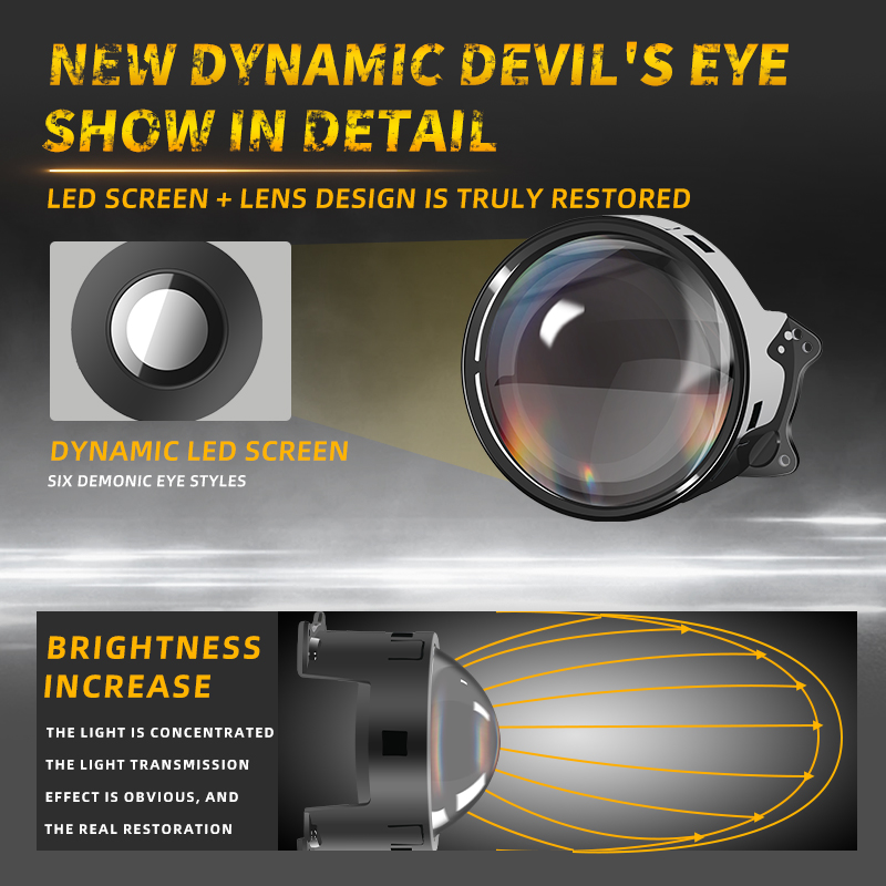 2PCS 원격 제어 LED 눈 조명 트럭 자동차 헤드  - Universal Motorcycle Led Headlight Projector 리뷰 및 가격