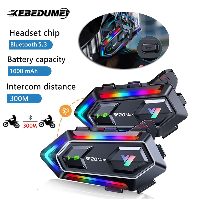 Y20 MAX 오토바이 헬멧 인터콤 V5.3 핸즈프리  - Universal Motorcycle Helmet Intercom Headset 리뷰 및 가격