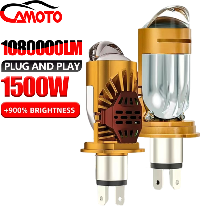 CAMOTO Bi LED 렌즈 프로젝터 H4 미니 전구 - Universal Motorcycle Led Headlight Projector 리뷰 및 가격