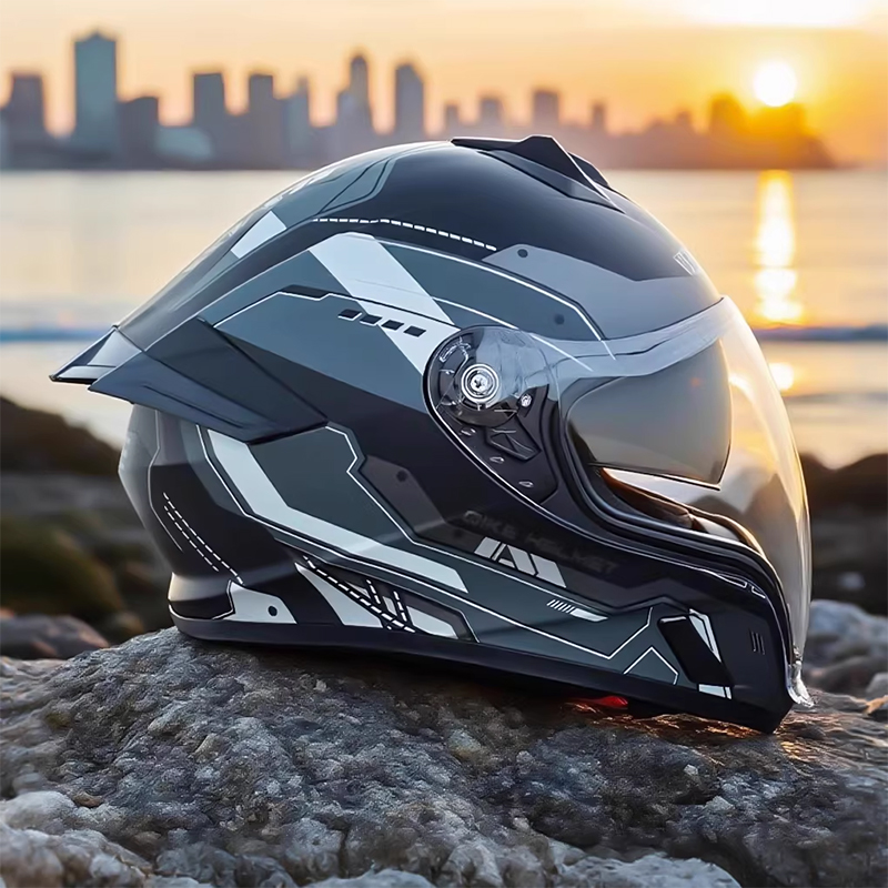 성인용 풀페이스 오토바이 헬멧 모듈식 이중 선쉐이드 자 - Quick Release Buckle Motorcycle Helmet 리뷰 및 가격