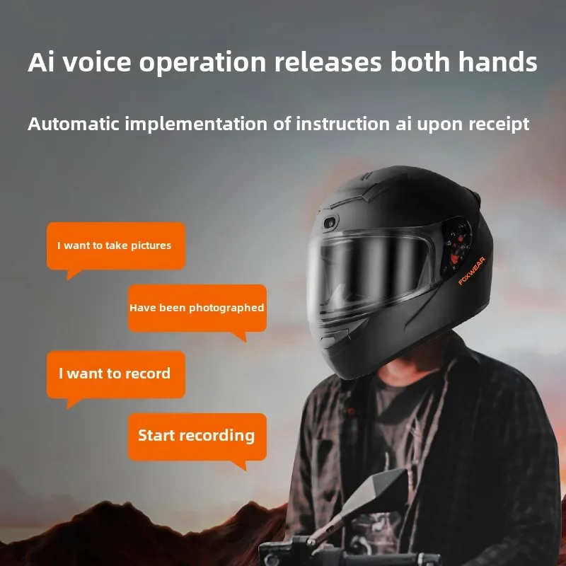 AI 지능 오토바이 헬멧, 카메라 및 블루투스 헤드셋  - Full Face Motorcycle Helmet With Bluetooth 리뷰 및 가격