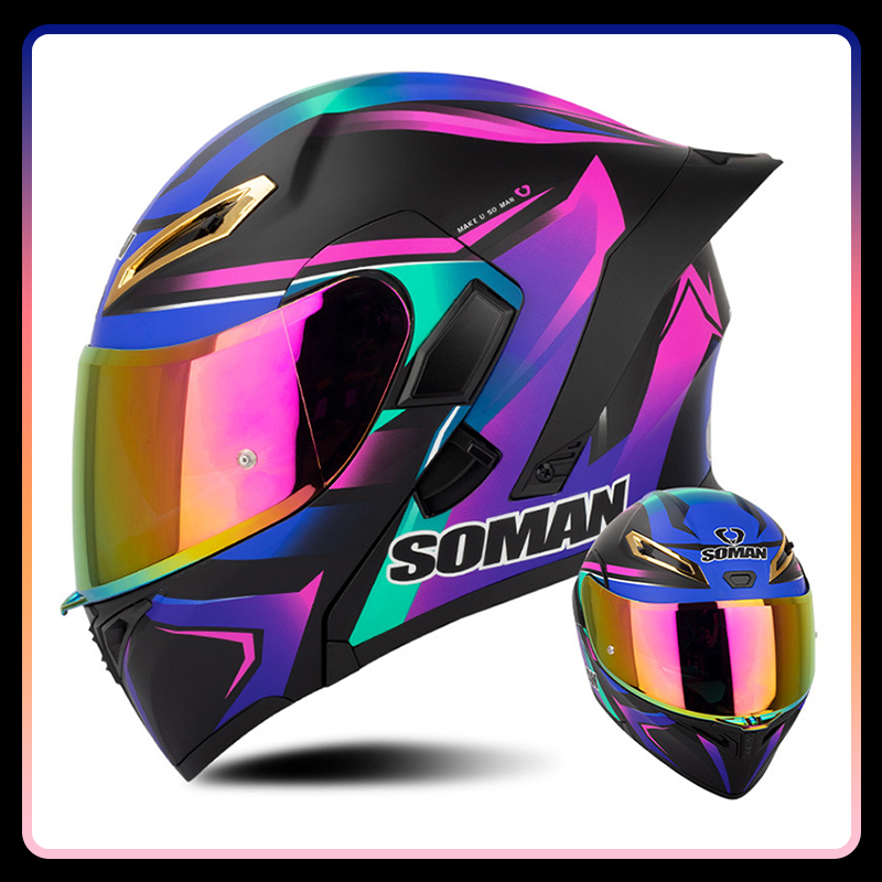 남성 여성 오토바이 헬멧 풀 페이스 헬멧 다채로운 듀얼 - Modular Flip Up Motorcycle Helmet Dot Approved 리뷰 및 가격