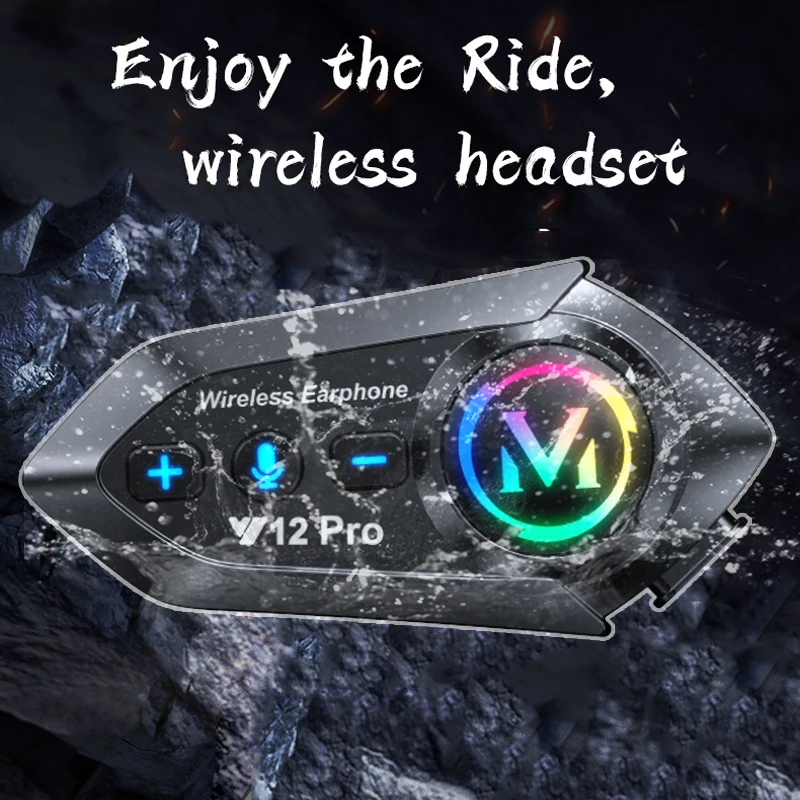 Y12 Pro 오토바이 헬멧 블루투스 인터콤 거리 50 - Universal Motorcycle Helmet Intercom Headset 리뷰 및 가격
