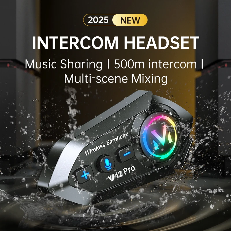 Y12 Pro 오토바이 헬멧 블루투스 인터콤 거리 50 - Universal Motorcycle Helmet Intercom Headset 리뷰 및 가격