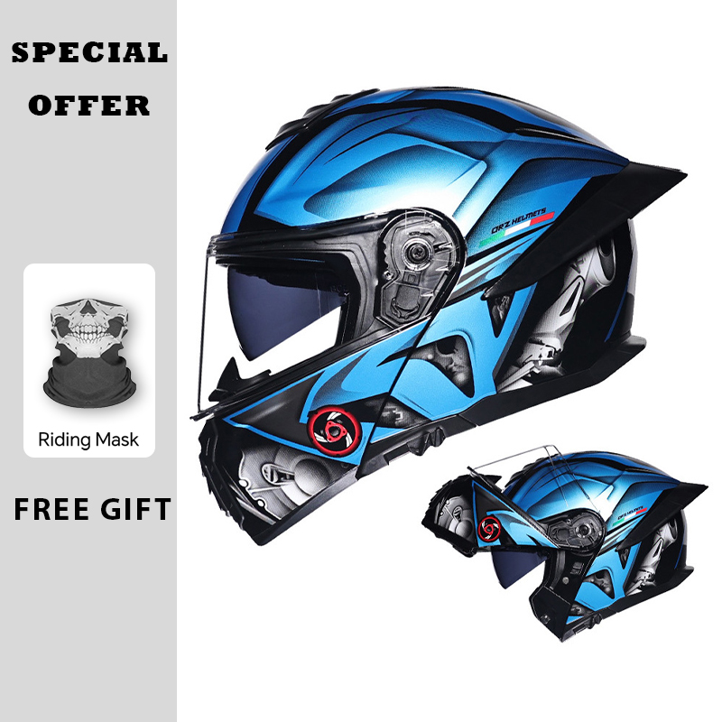 오토바이 플립업 헬멧 더블 바이저 대형 테일 사계절 D - Dual Visor Motorcycle Racing Helmet 리뷰 및 가격