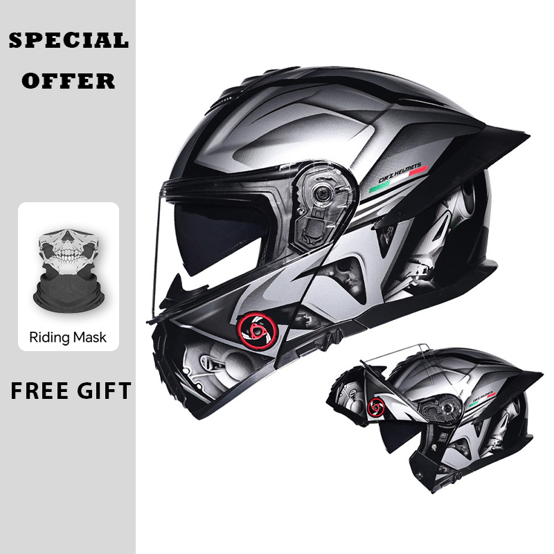 오토바이 플립업 헬멧 더블 바이저 대형 테일 사계절 D - Dual Visor Motorcycle Racing Helmet 리뷰 및 가격