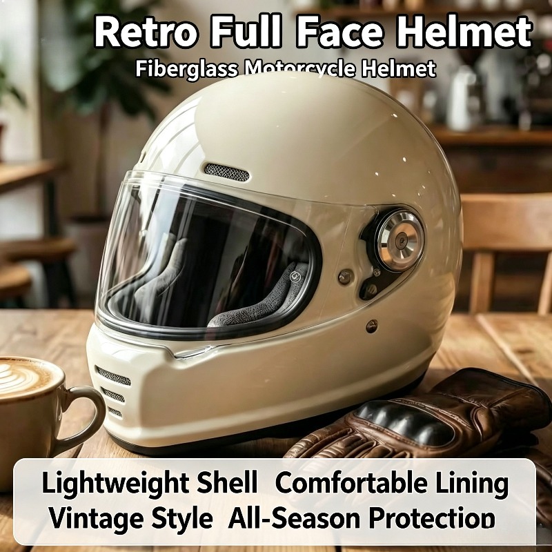 카본 파이버 레트로 헬멧 오토바이 풀 헬멧 파이버글라스 - Carbon Fiber Lightweight Motorcycle Helmet 리뷰 및 가격