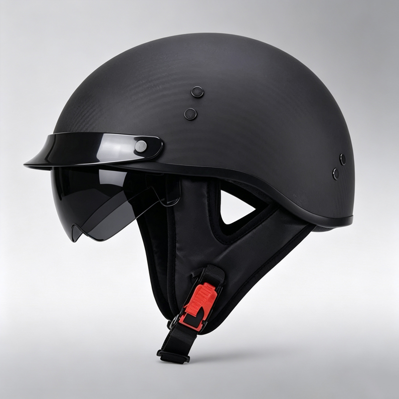 탄소 섬유 오토바이 하프 헬멧, 남성 및 여성을 위한  - Carbon Fiber Lightweight Motorcycle Helmet 리뷰 및 가격